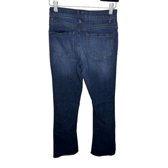 Democracy Ab-Solution Slim Bootcut Raw Hem Dark Wash Jeans | Size 2 - Picture 2 of 10